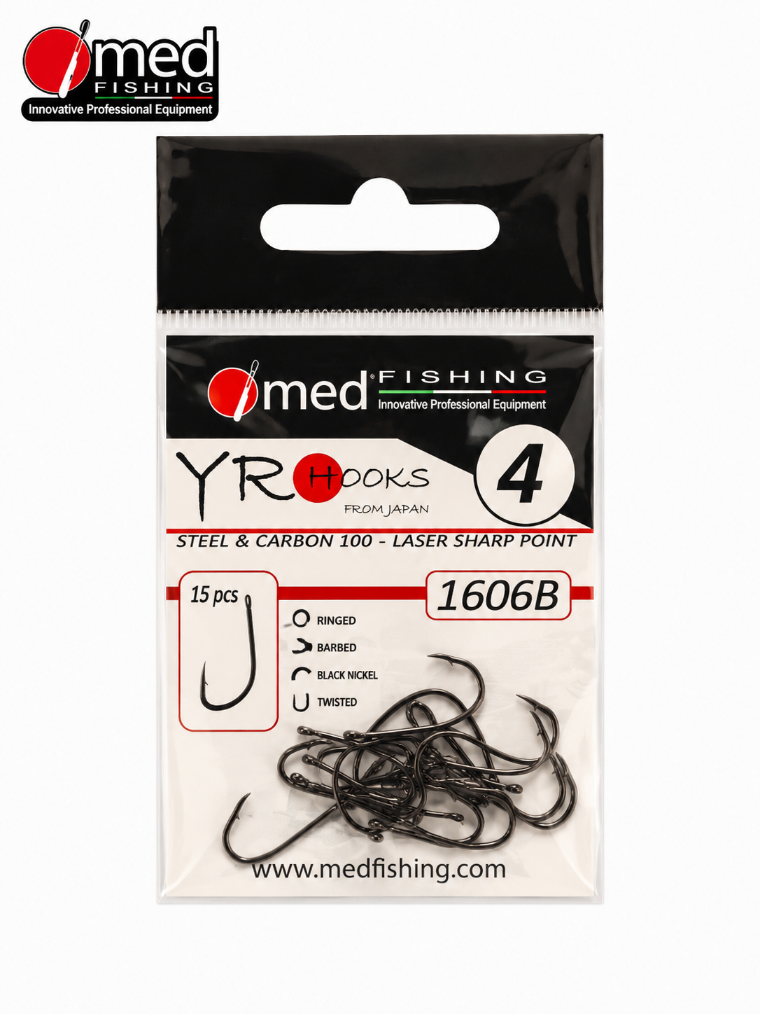 ΑΓΚΙΣΤΡΙΑ MED FISHING YRO HOOKS 1606B 15 τμχ