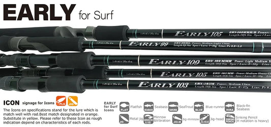 YAMAGA BLANKS EARLY 99ML 7-35G PE0.8-1.5M L2.98M - Darivianakis fishing Store