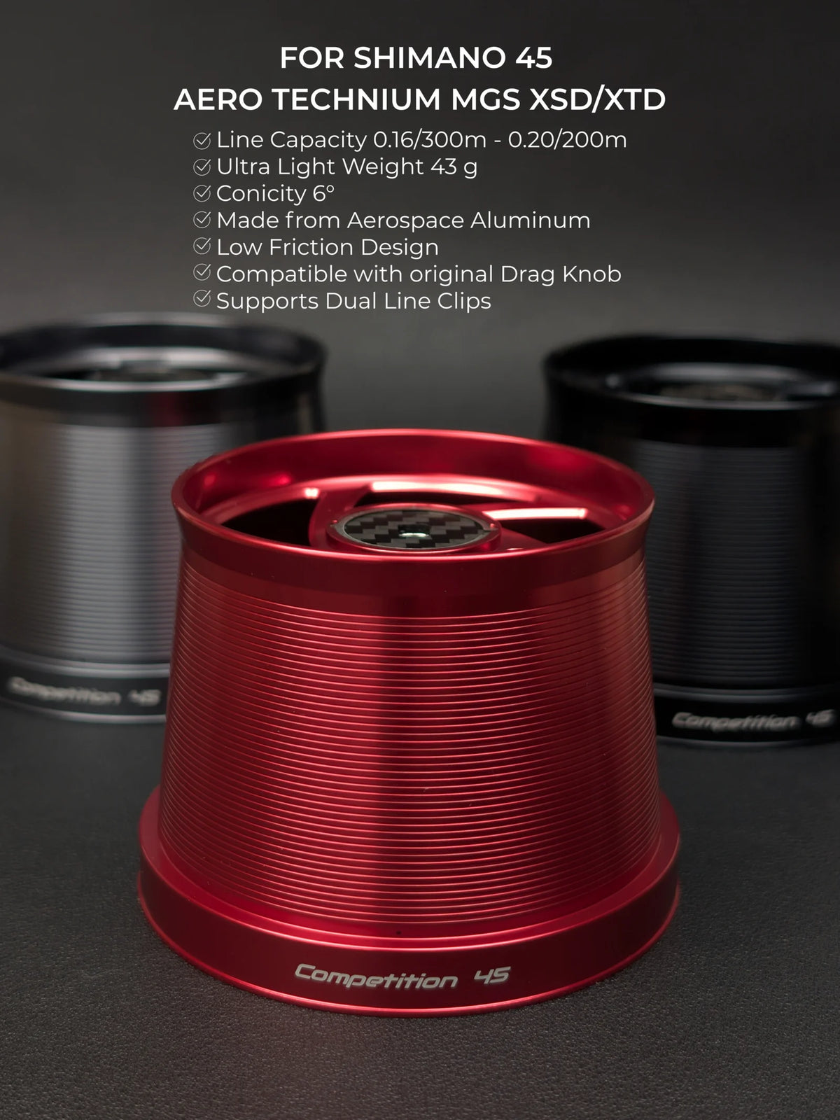 YASAKI COMPETITION 45 SPOOL – ΑΛΟΥΜΙΝΕΝΙΑ ΜΠΟΜΠΙΝΑ ΓΙΑ SHIMANO AERO TECHNIUM