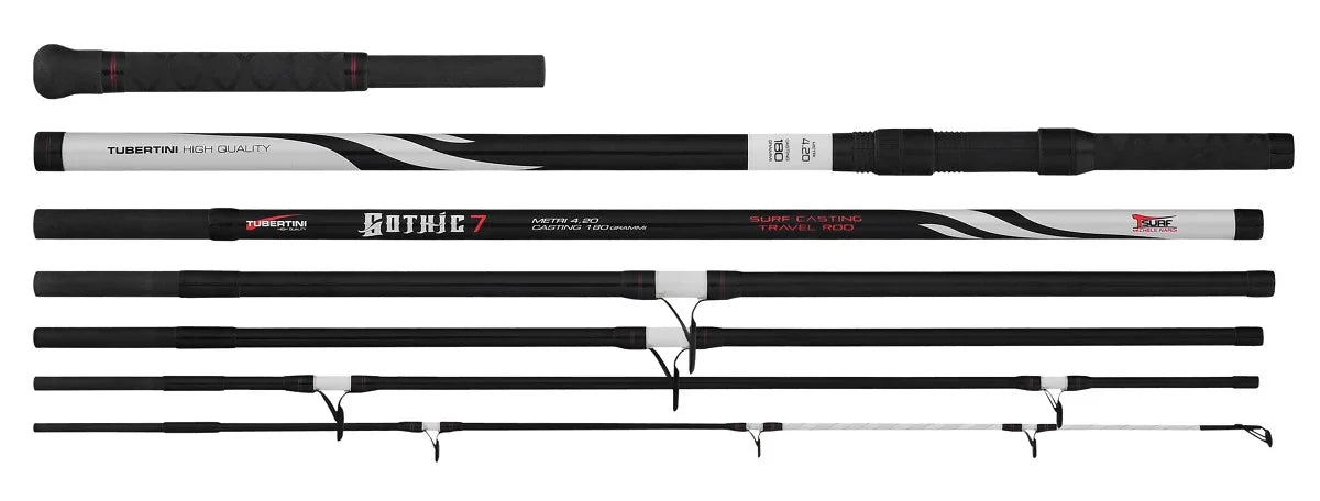 TUBERTINI SURFCASTING GOTHIC 7 TRAVEL 180G L4.20M - Darivianakis fishing Store