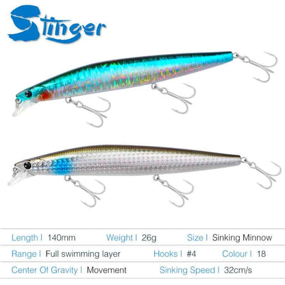 TEXNHTA TSURINOYA STINGER SINKING 140S 26G 14CM