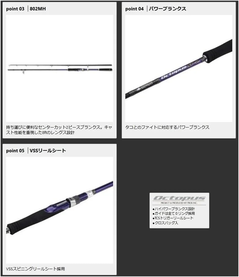PRO X OCTOPUS SP-2 802MH PE3-8 42G L2.44M - Darivianakis fishing Store