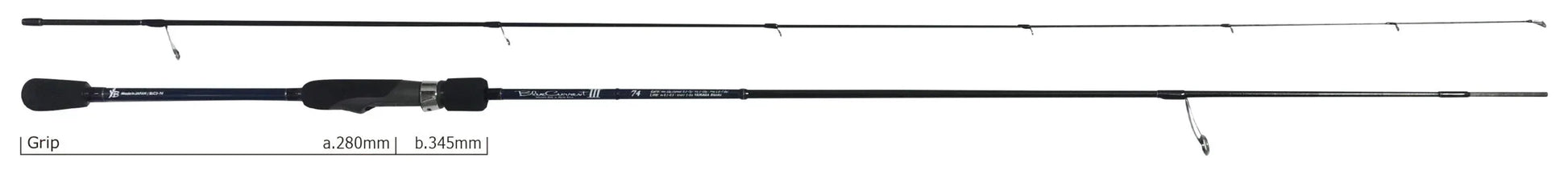 YAMAGA BLANKS BLUE CURRENT III SPINNING 69 MAX 7G PE0.08-0.4 L2.07M - Darivianakis fishing Store