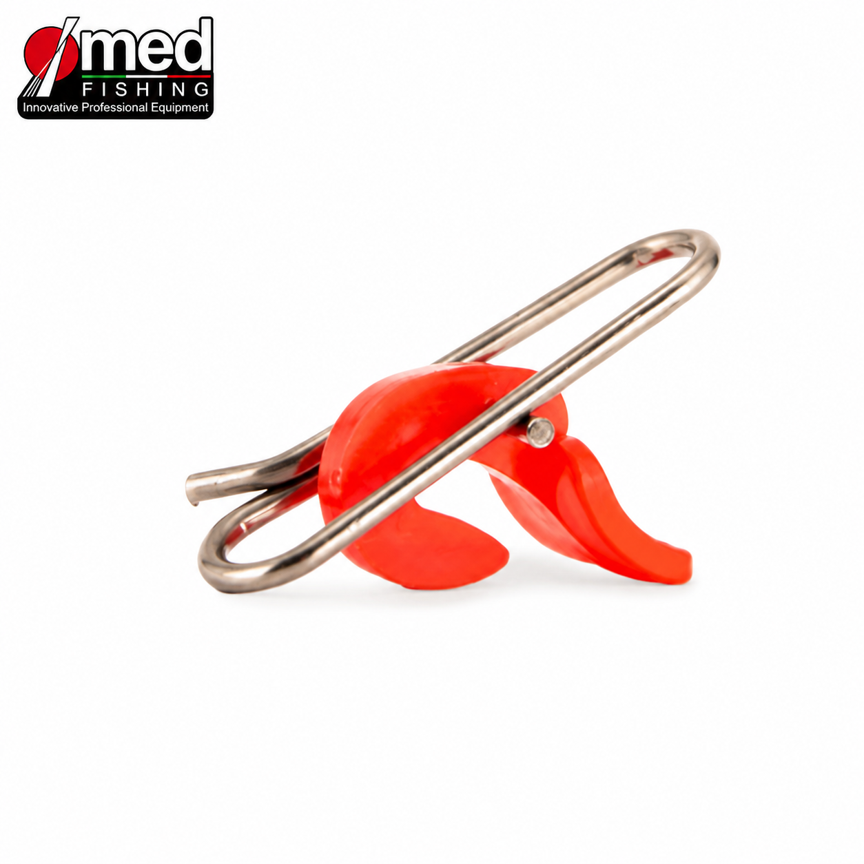 BAIT CLIP MED FISHING MF1 RED NICKEL 25×7MM 10ΤΜΧ