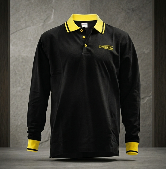 POLO TUBERTINI TBT NOIR MANCHES LONGUES
