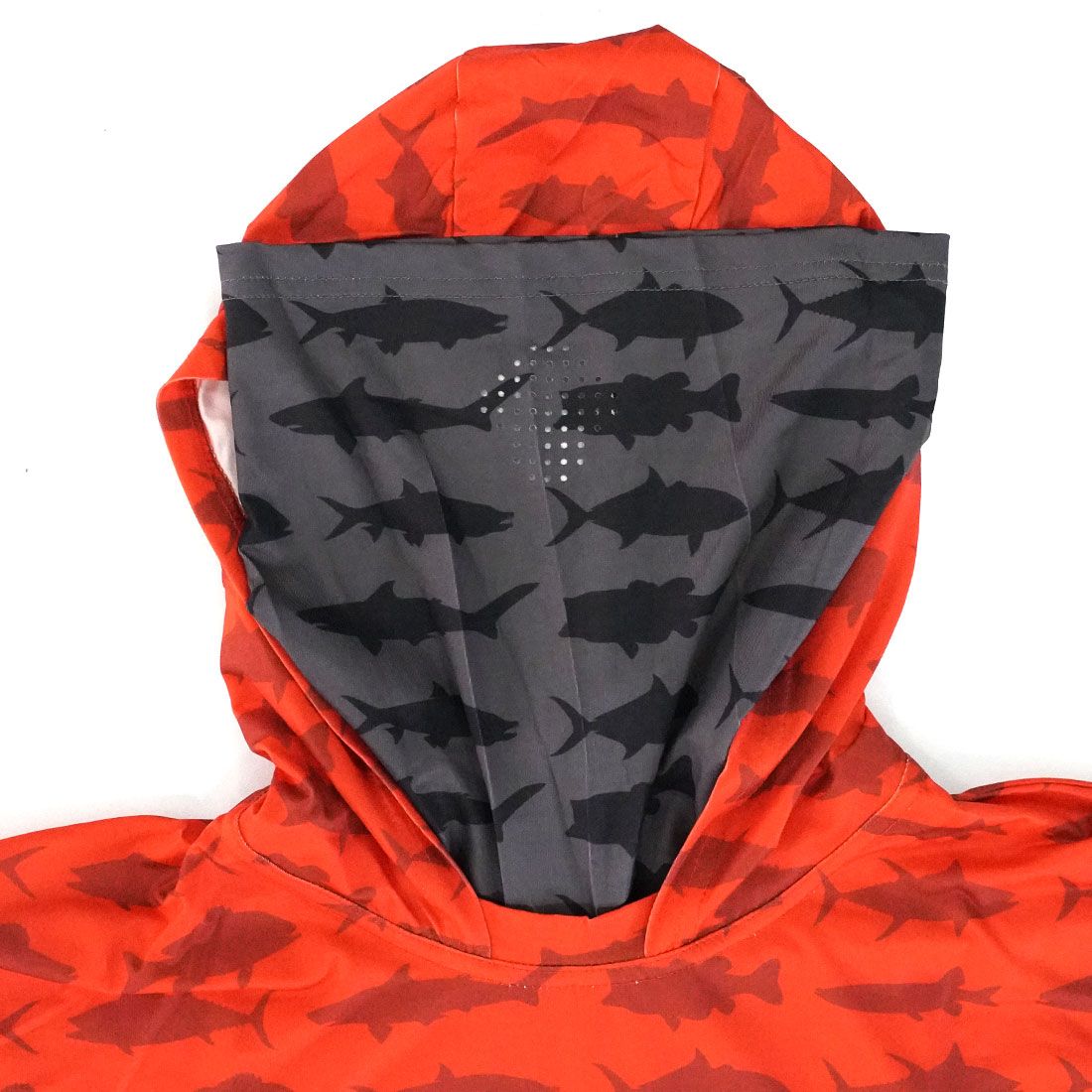 ΜΠΛΟΥΖΑ ΨΑΡΕΜΑΤΟΣ XZOGA TXZ MF CAP MASK LONG SLEEVE 2025 ΚΟΚΚΙΝΗ