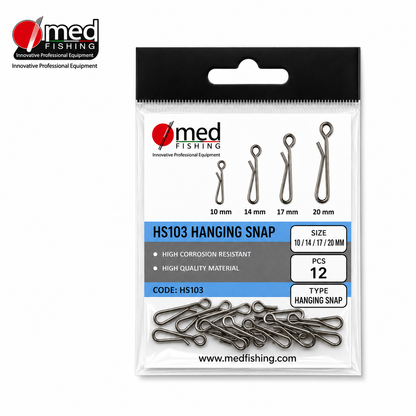 ΠΑΡΑΜΑΝΑ ΤΑΧΕΙΑΣ ΣΥΝΔΕΣΗΣ MED FISHING HS103 HANGING SNAP 12ΤΜΧ