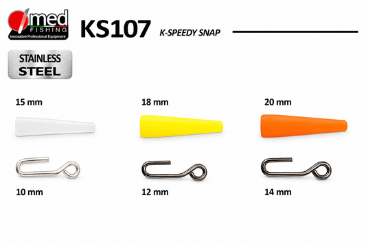 ΤΑΧΥΣΥΝΔΕΣΜΟΣ MED FISHING KS107 K-SPEEDY SNAP ΜΕ ΚΩΝΟ ΣΙΛΙΚΟΝΗΣ 10ΤΜΧ