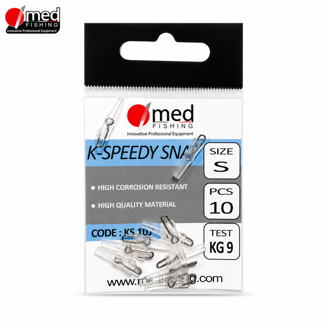 ΤΑΧΥΣΥΝΔΕΣΜΟΣ MED FISHING KS107 K-SPEEDY SNAP ΜΕ ΚΩΝΟ ΣΙΛΙΚΟΝΗΣ 10ΤΜΧ