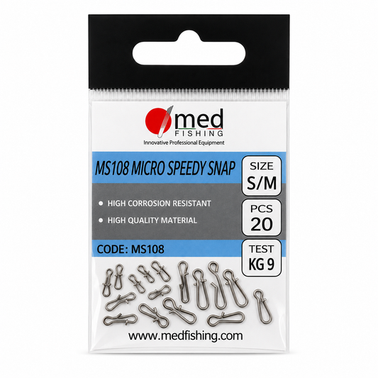 ΜΙΚΡΟ ΤΑΧΥΣΥΝΔΕΣΜΟΣ MED FISHING MS108 MICRO SPEEDY SNAP 20ΤΜΧ