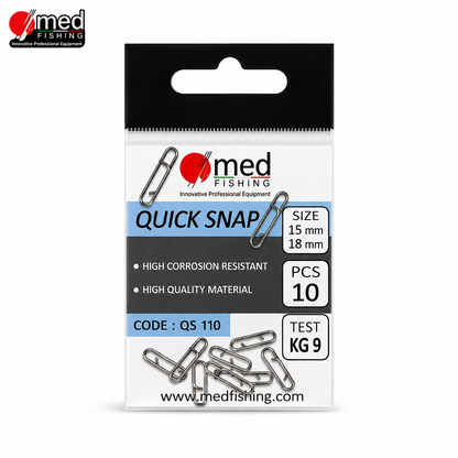 ΠΑΡΑΜΑΝΑ ΤΑΧΕΙΑΣ ΑΛΛΑΓΗΣ MED FISHING QS110 QUICK SNAP 10ΤΜΧ