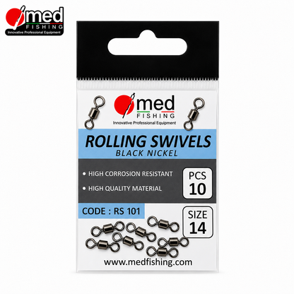 ΣΤΡΙΦΤΑΡΙΑ MED FISHING RS101 ROLLING SWIVELS BLACK NICKEL
