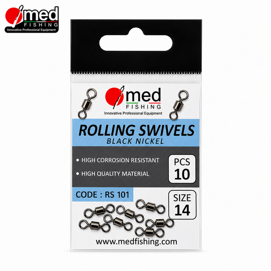 ΣΤΡΙΦΤΑΡΙΑ MED FISHING RS101 ROLLING SWIVELS BLACK NICKEL