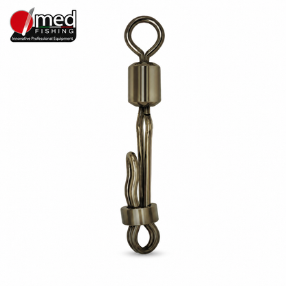 ΣΤΡΙΦΤΑΡΙ ΜΕ ΠΑΡΑΜΑΝΑ MED FISHING RS105 RING SNAP BLACK NICKEL 10ΤΜΧ