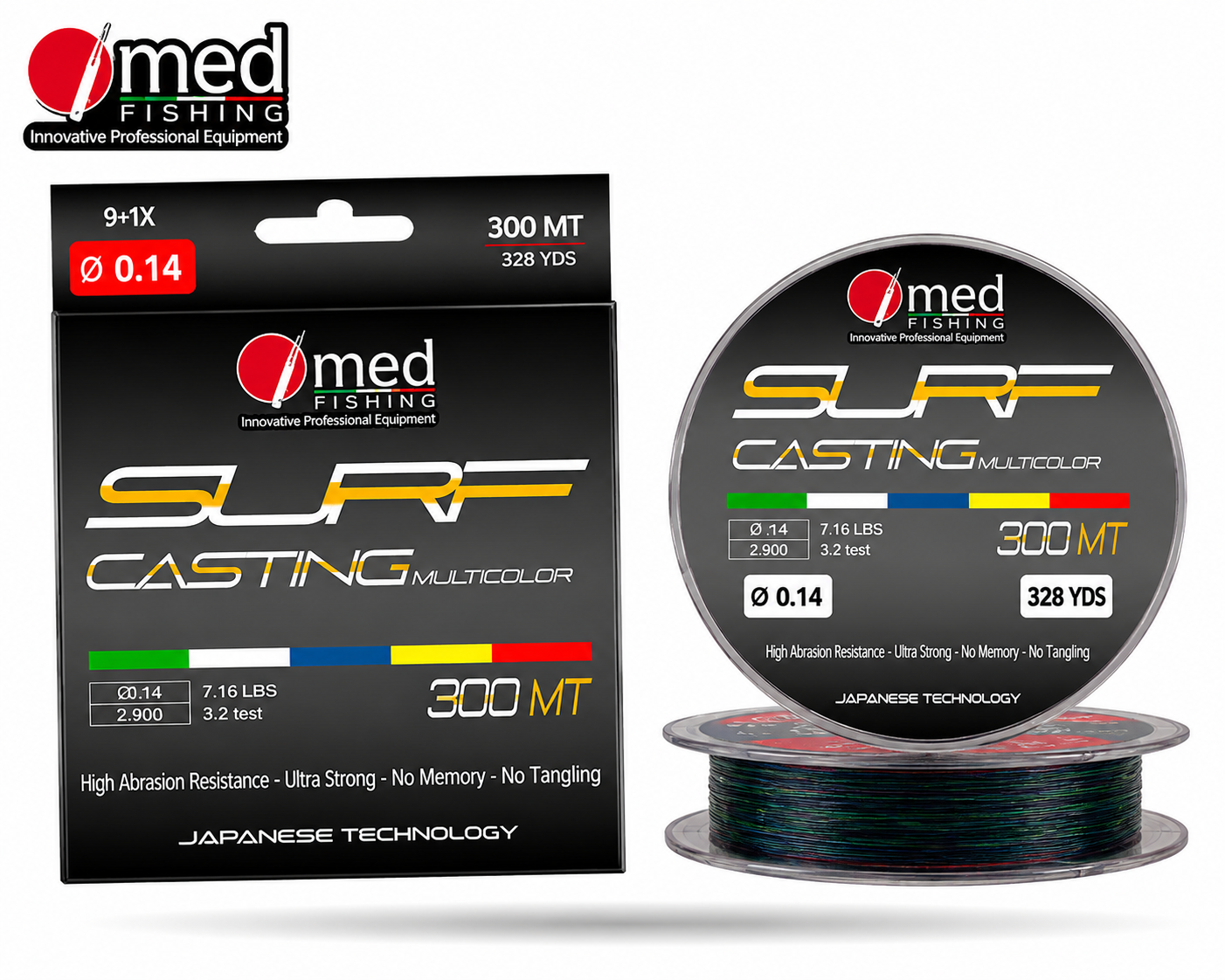 ΠΕΤΟΝΙΑ MED FISHING SURF CASTING MONOFILAMENT MULTICOLOR