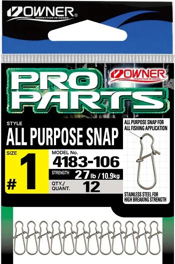 ΚΛΙΠ ΑΣΦΑΛΕΙΑΣ OWNER 4183 ALL PURPOSE SNAP - Darivianakis fishing Store