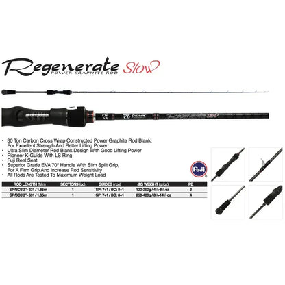 PIONEER REGENERATE SLOW JIG PE3 120-250G L1.85M - Darivianakis fishing Store