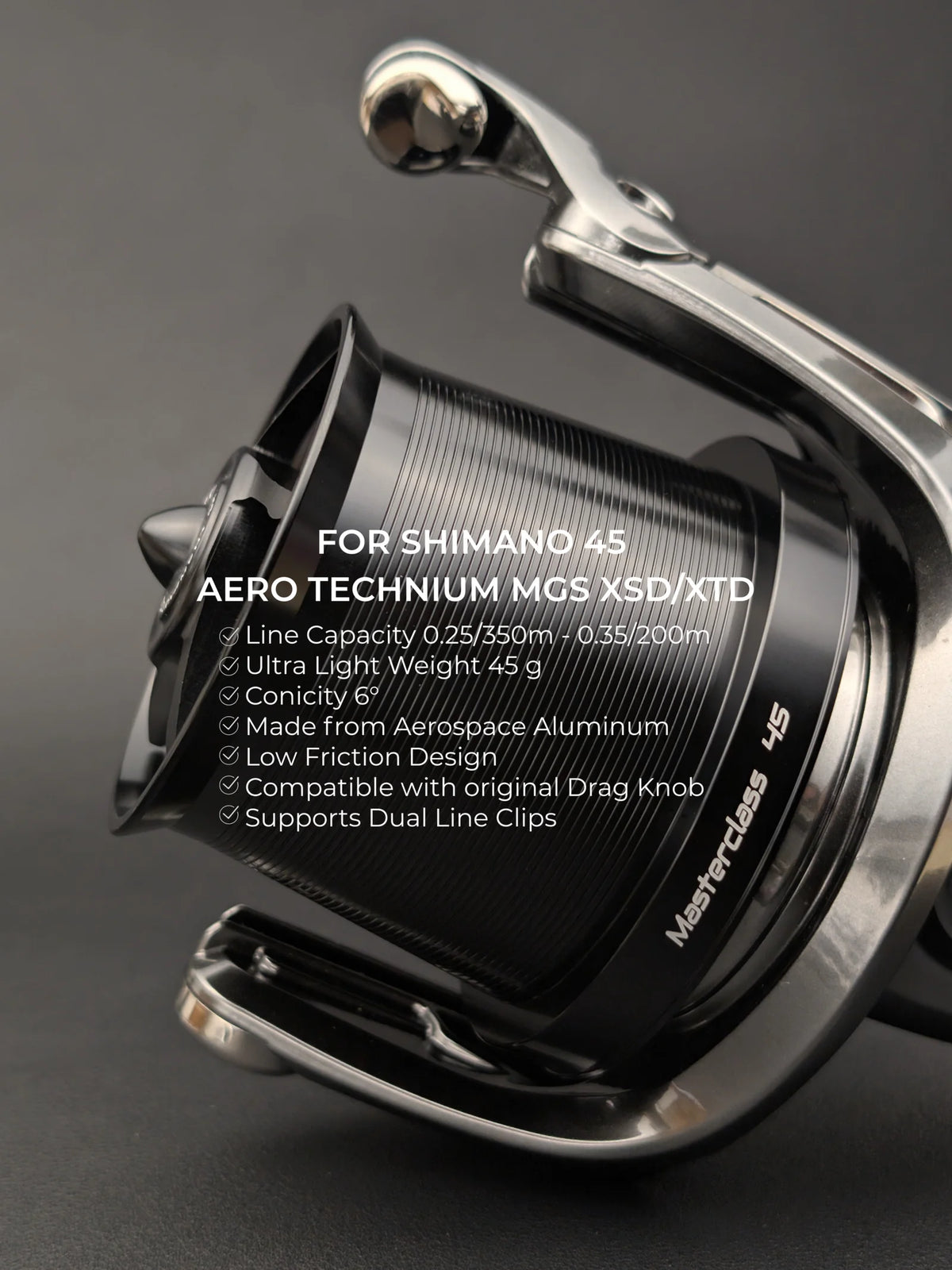 YASAKI MASTERCLASS 45 SPOOL – ΑΓΩΝΙΣΤΙΚΗ ΜΠΟΜΠΙΝΑ ΓΙΑ SHIMANO AERO TECHNIUM