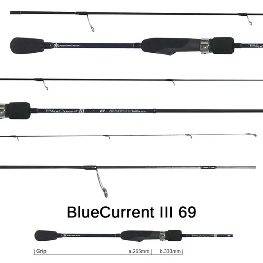 YAMAGA BLANKS BLUE CURRENT III SPINNING 69 MAX 7G PE0.08-0.4 L2.07M - Darivianakis fishing Store