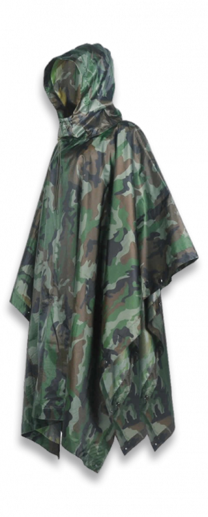 PONCHO IMPERMÉABLE CAMOUFLAGE BARBARIC 52×80CM
