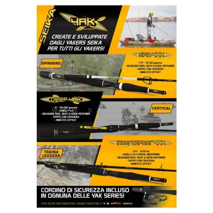 TUBERTINI SEIKA SPIN YAK KAYAK 15-60G L2.22M - Darivianakis fishing Store