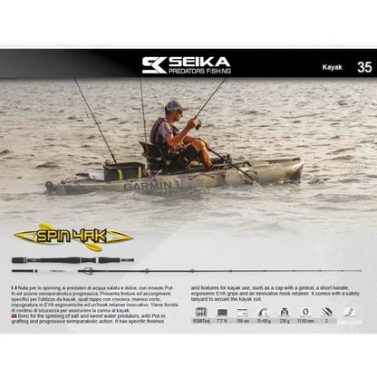 TUBERTINI SEIKA SPIN YAK KAYAK 15-60G L2.22M - Darivianakis fishing Store