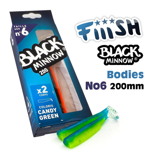 ΑΝΤΑΛΛΑΚΤΙΚΑ ΣΩΜΑΤΑ ΣΙΛΙΚΟΝΗΣ FIIISH BLACK MINNOW NO6 BODIES 2 ΤΕΜ