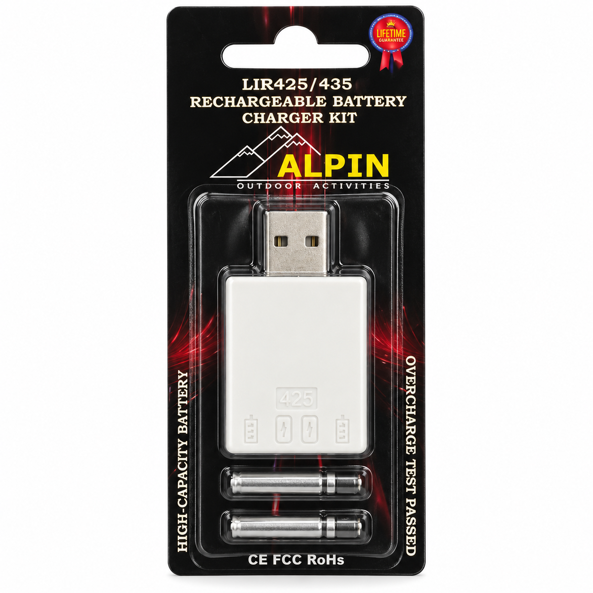 ΣΕΤ ΦΟΡΤΙΣΤΗ ALPIN LIR425/435 ΜΕ 2 ΕΠΑΝΑΦΟΡΤΙΖΟΜΕΝΕΣ ΜΠΑΤΑΡΙΕΣ