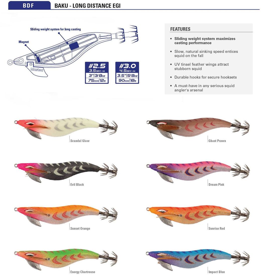 ΚΑΛΑΜΑΡΙΕΡΑ MUSTAD BAKU PROJECTILE DART N' FALL EGI