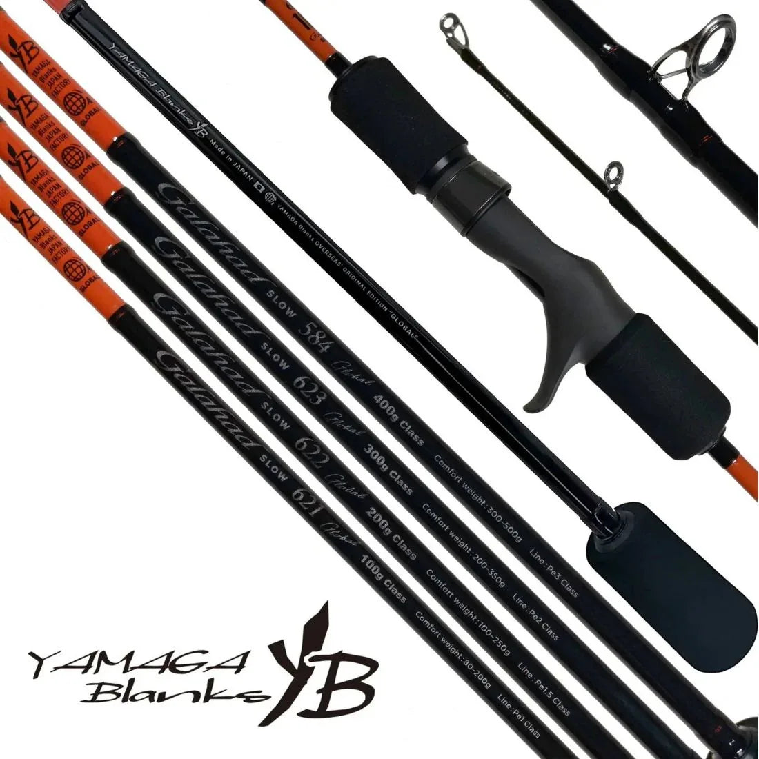 YAMAGA GALAHAD SLOW JIGGING 633B PE-3.0 150G L1.92M - Darivianakis fishing Store