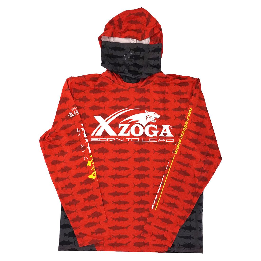 ΜΠΛΟΥΖΑ ΨΑΡΕΜΑΤΟΣ XZOGA TXZ MF CAP MASK LONG SLEEVE 2025 ΚΟΚΚΙΝΗ