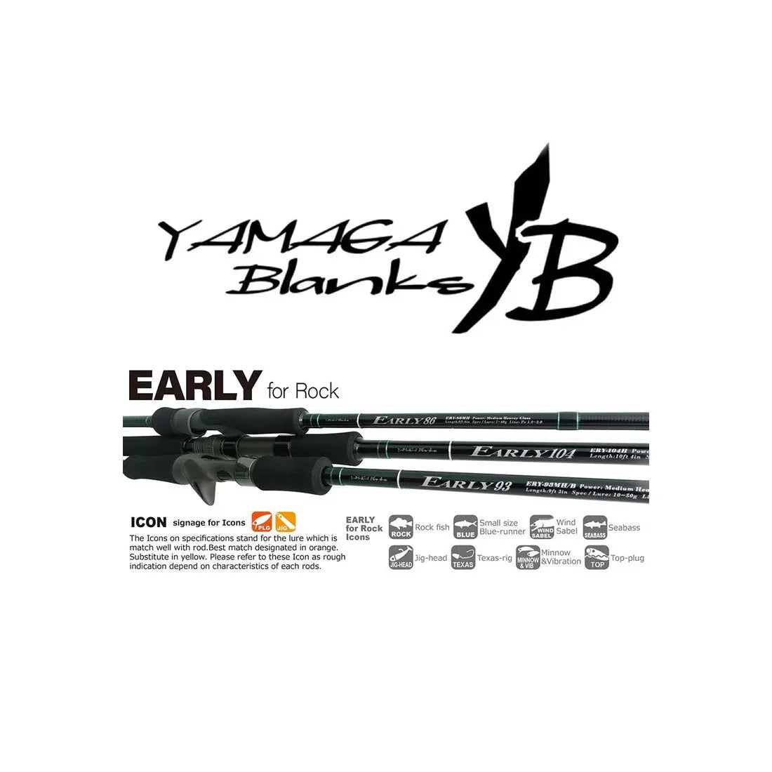 YAMAGA BLANKS EARLY 104H 15-60G PE1.0-3.0 L3.16M - Darivianakis fishing Store