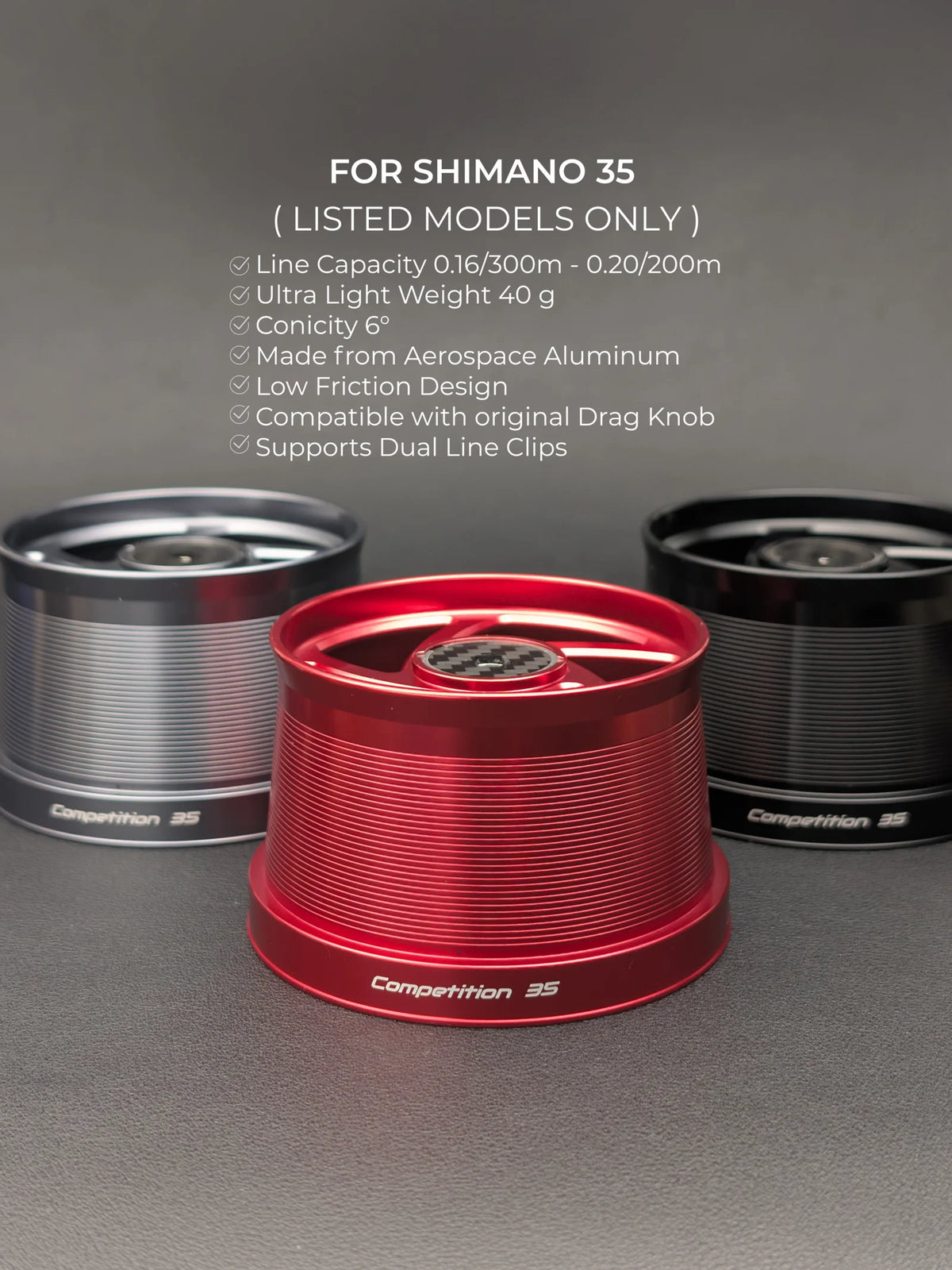 YASAKI COMPETITION 35 SPOOL – ΑΛΟΥΜΙΝΕΝΙΑ ΜΠΟΜΠΙΝΑ ΓΙΑ SHIMANO