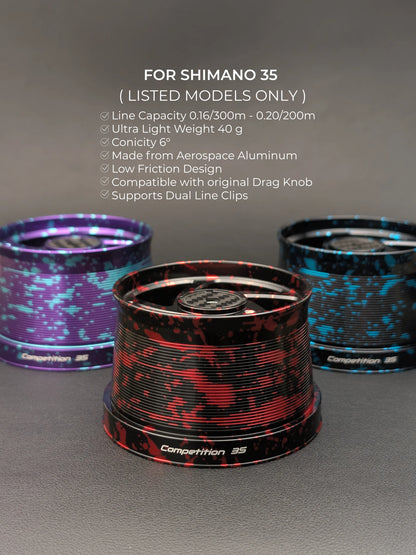 YASAKI COMPETITION 35 SPOOL – ΑΛΟΥΜΙΝΕΝΙΑ ΜΠΟΜΠΙΝΑ ΓΙΑ SHIMANO