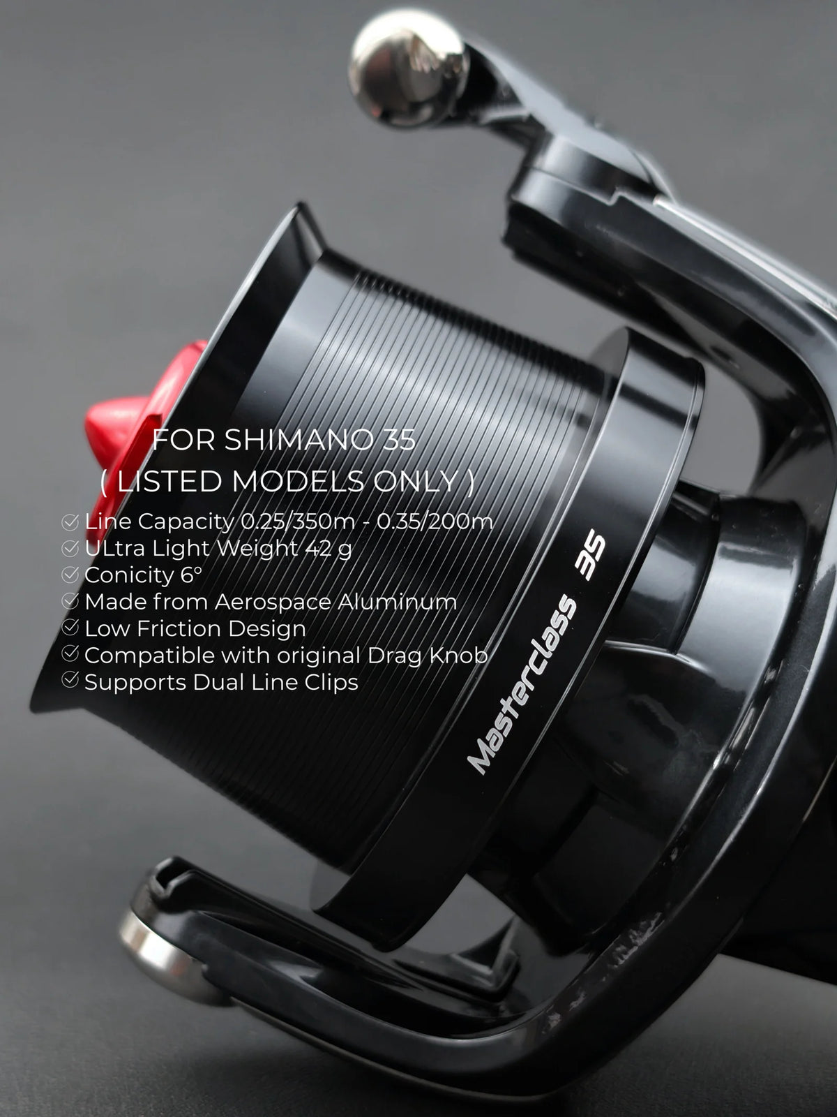 YASAKI MASTERCLASS 35 SPOOL – ΑΛΟΥΜΙΝΕΝΙΑ ΜΠΟΜΠΙΝΑ LONG CAST ΓΙΑ SHIMANO