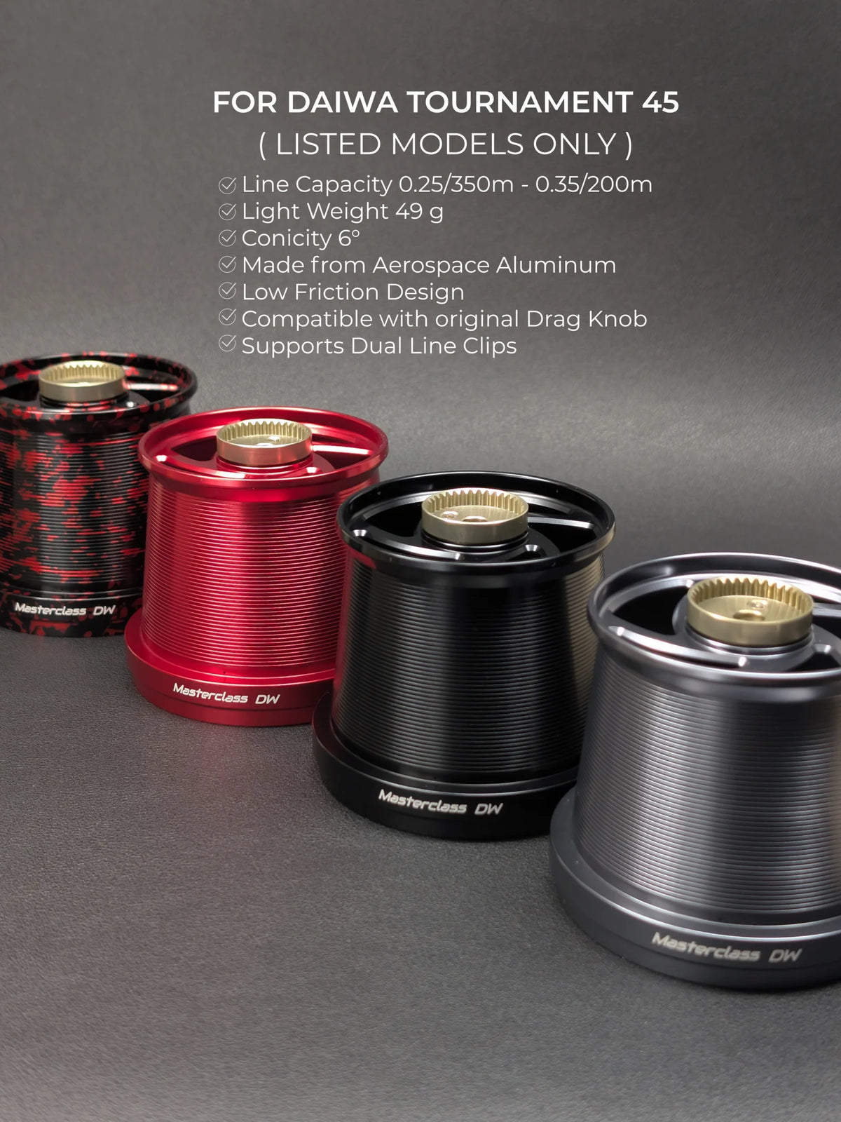 YASAKI MASTERCLASS DW SPOOL – ΑΓΩΝΙΣΤΙΚΗ ΜΠΟΜΠΙΝΑ ΓΙΑ DAIWA & SHIMANO KISU 45