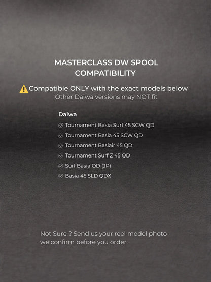 YASAKI MASTERCLASS DW SPOOL – ΑΓΩΝΙΣΤΙΚΗ ΜΠΟΜΠΙΝΑ ΓΙΑ DAIWA & SHIMANO KISU 45